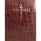 KJV Sword Study Bible Giant Print Alligator & Walnut Bonded Leather