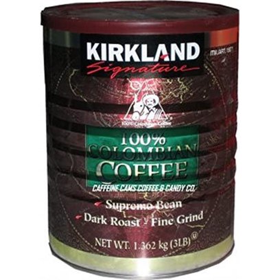 Kirkland Signature 100% Colombian Coffee, Dark Roast, 3 lbs