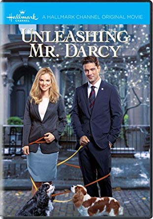 Unleashing Mr. Darcy DVD Film Two Dogs a woman and Man in the street