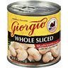 Giorgio whole sliced Mushrooms, 4 0z. Cans, 12 Count