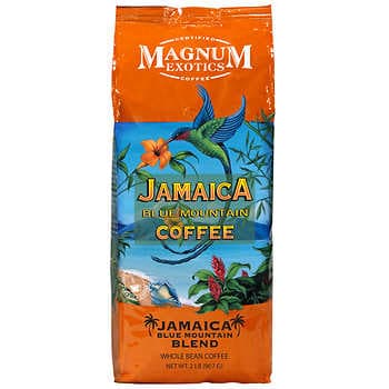 Magnum Coffee Exotics Jamaica Blue Mountain Blend Coffee, Whole Bean, 2 lbs