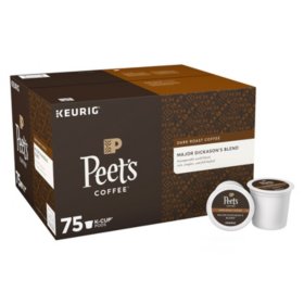 Peets Coffee Major Dickason Blend Single Cup Coffee for Keurig K-Cup 75 count